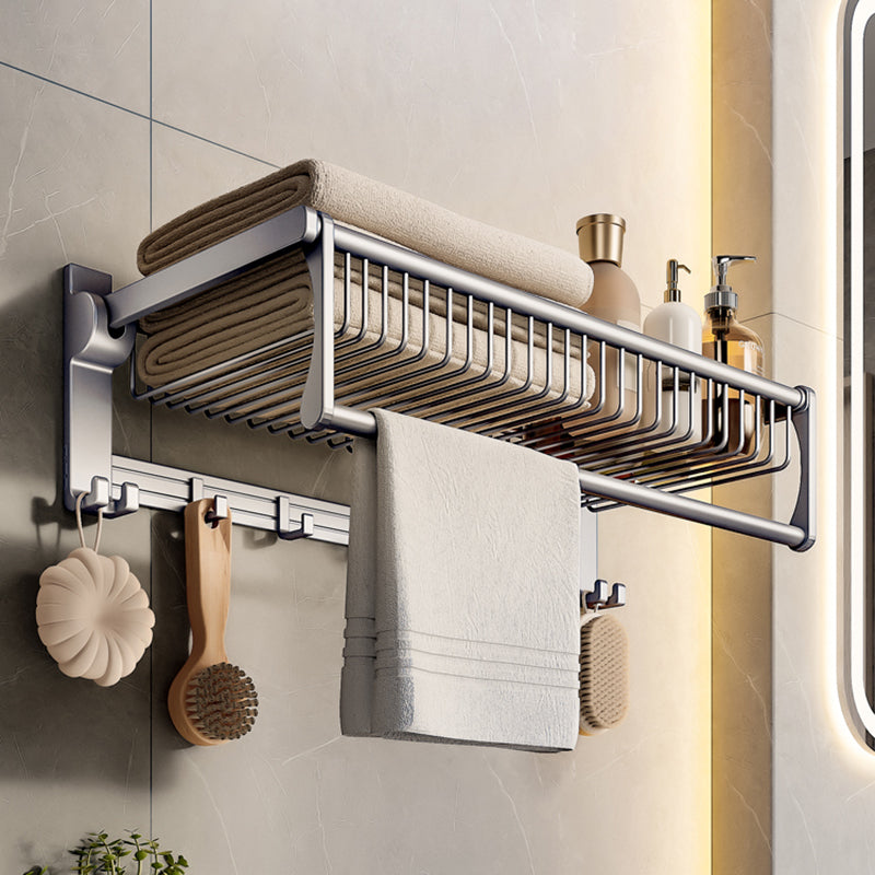 Lisslune | Modern Gray Bathroom Set Paper Holder Bathroom Shelf Bathroom Hardware Set
