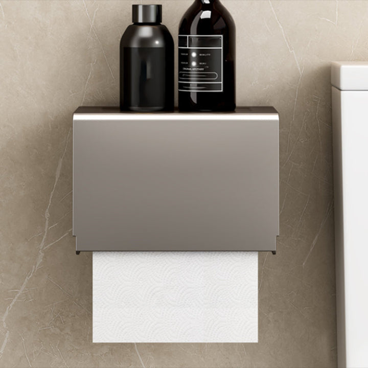 Lisslune | Modern Gray Bathroom Set Paper Holder Bathroom Shelf Bathroom Hardware Set