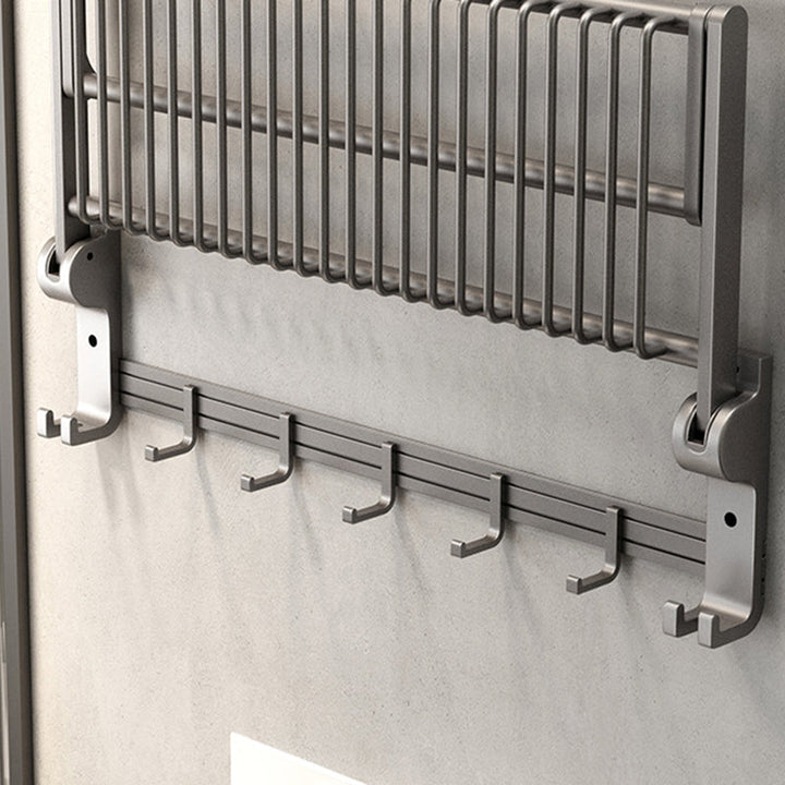 Lisslune | Modern Gray Bathroom Set Paper Holder Bathroom Shelf Bathroom Hardware Set