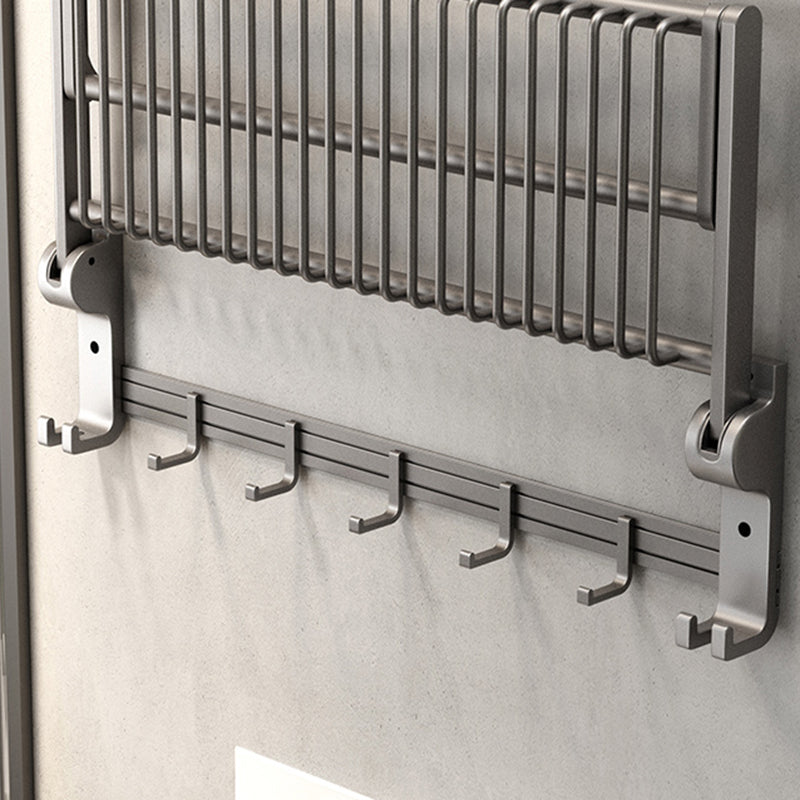 Lisslune | Modern Gray Bathroom Set Paper Holder Bathroom Shelf Bathroom Hardware Set