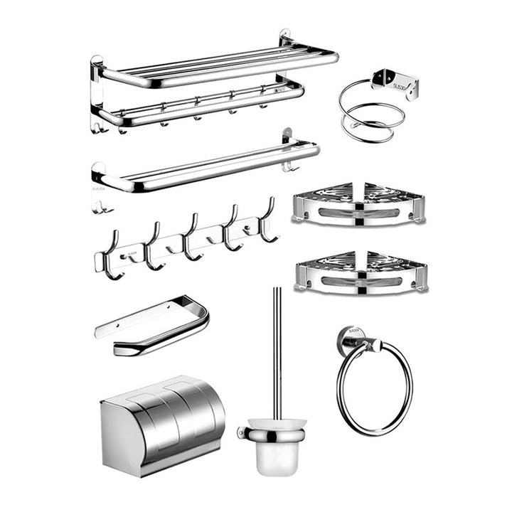 Lisslune | modern bathroom accessory set stainless steel towel holder bathroom shelf bathroom set