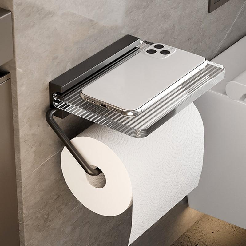 Lisslune | Black Bathroom Set Metallic & Acrylic Bathroom Accessories Set made of Stainless Steel Aluminium