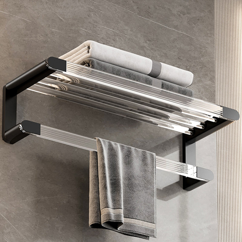 Lisslune | Black Bathroom Set Metallic & Acrylic Bathroom Accessory Set made of Stainless Steel Aluminium