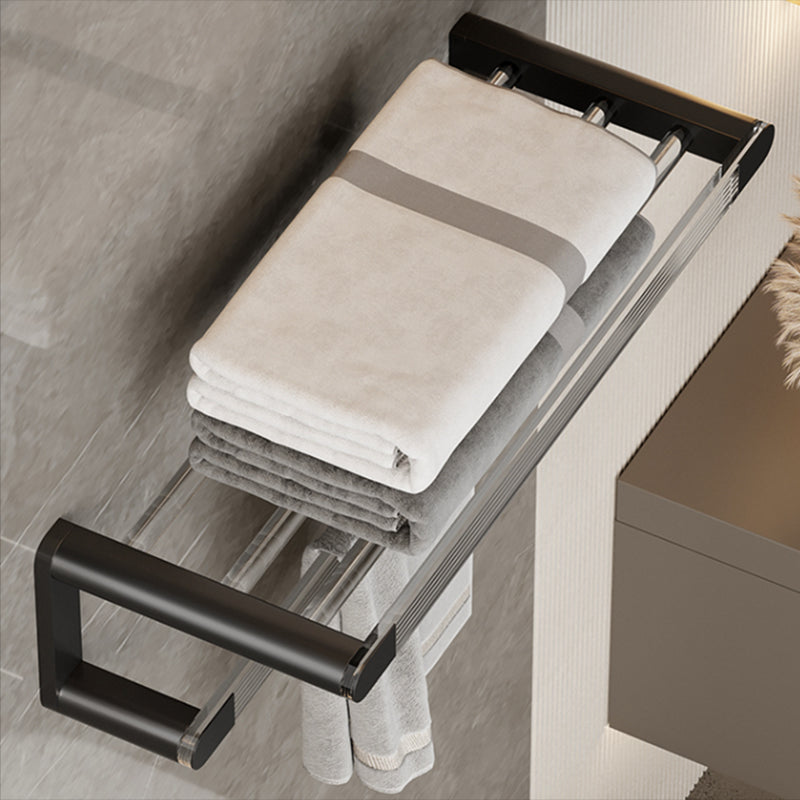Lisslune | Black Bathroom Set Metallic & Acrylic Bathroom Accessories Set made of Stainless Steel Aluminium