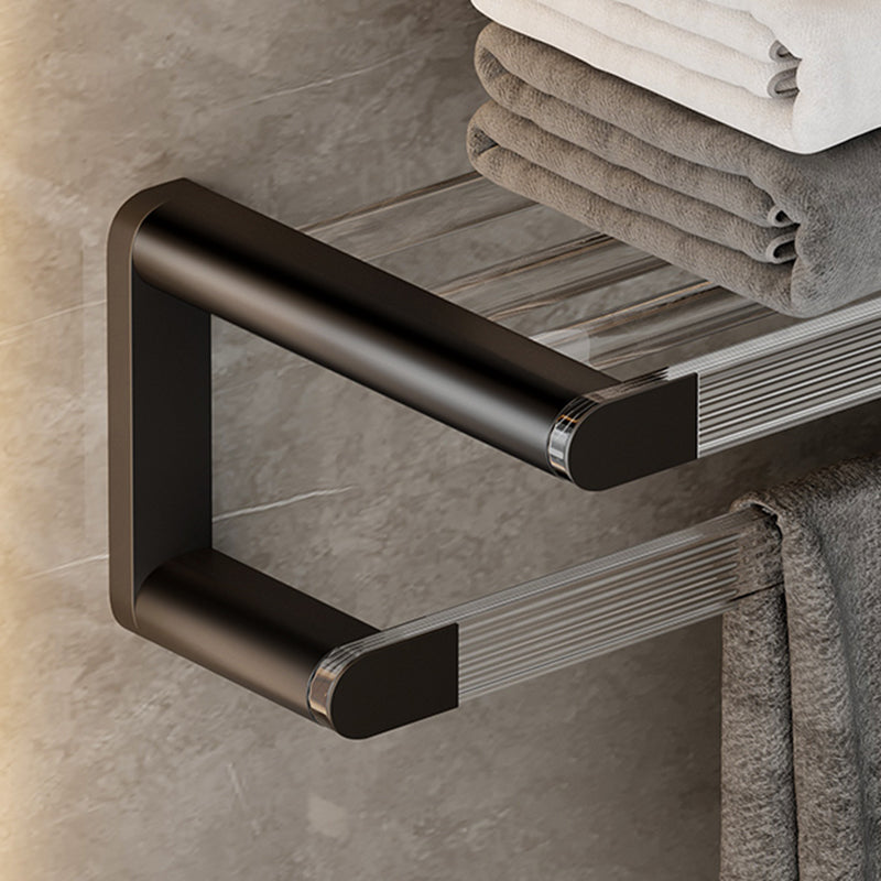 Lisslune | Black Bathroom Set Metallic & Acrylic Bathroom Accessory Set made of Stainless Steel Aluminium