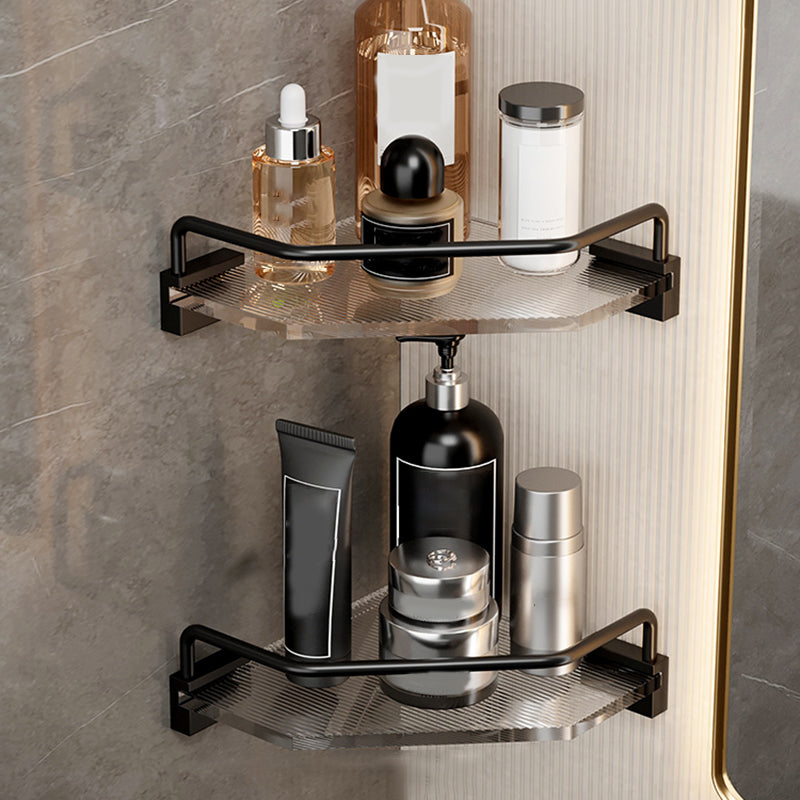 Lisslune | Black Bathroom Set Metallic & Acrylic Bathroom Accessory Set made of Stainless Steel Aluminium
