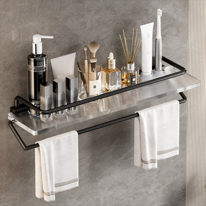 Lisslune | Black Bathroom Set Metallic & Acrylic Bathroom Accessories Set made of Stainless Steel Aluminium