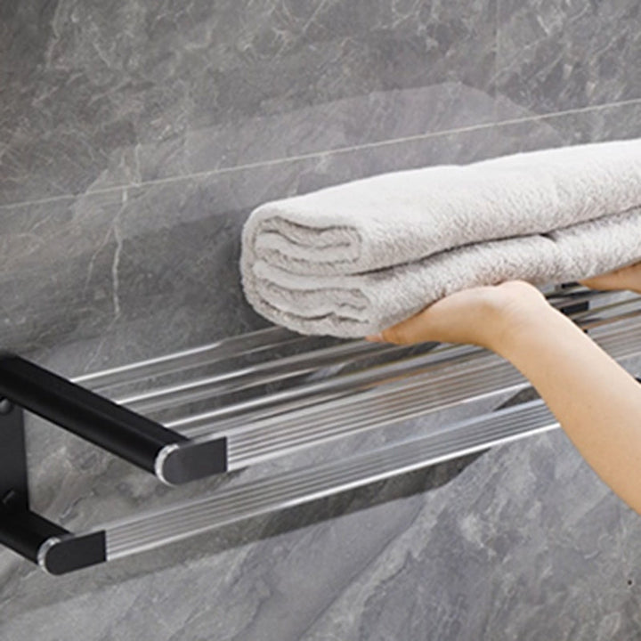 Lisslune | Black Bathroom Set Metallic & Acrylic Bathroom Accessory Set made of Stainless Steel Aluminium
