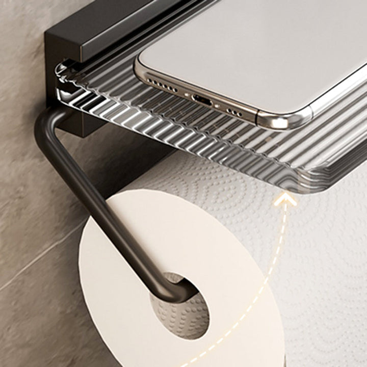 Lisslune | Black Bathroom Set Metallic & Acrylic Bathroom Accessories Set made of Stainless Steel Aluminium