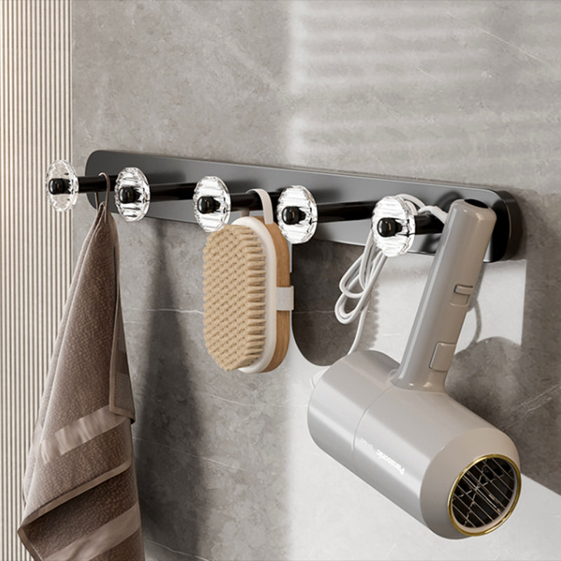 Lisslune | Black Bathroom Set Metallic & Acrylic Bathroom Accessories Set made of Stainless Steel Aluminium