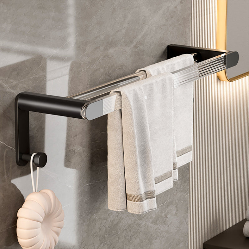 Lisslune | Black Bathroom Set Metallic & Acrylic Bathroom Accessories Set made of Stainless Steel Aluminium
