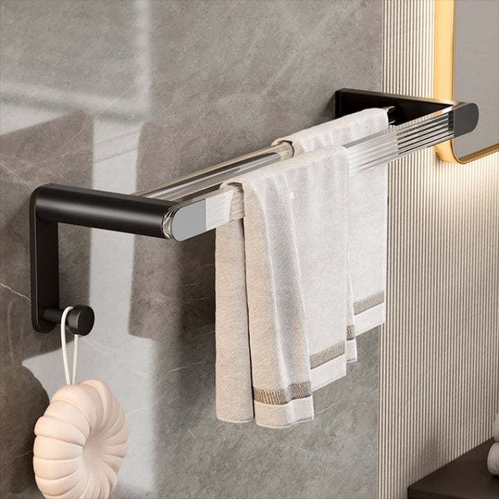 Lisslune | Black Bathroom Set Metallic & Acrylic Bathroom Accessories Set made of Stainless Steel Aluminium