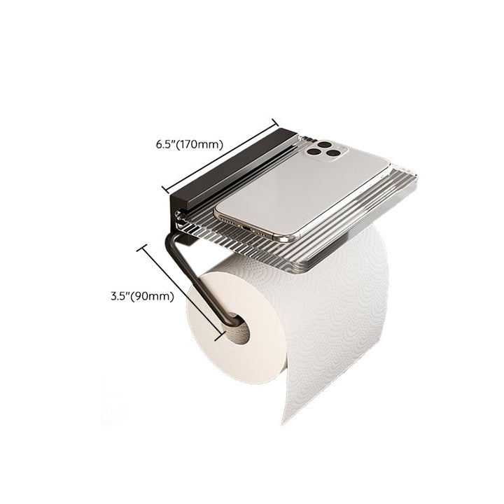 Lisslune | Black Bathroom Set Metallic & Acrylic Bathroom Accessory Set made of Stainless Steel Aluminium