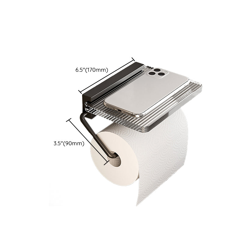 Lisslune | Black Bathroom Set Metallic & Acrylic Bathroom Accessories Set made of Stainless Steel Aluminium