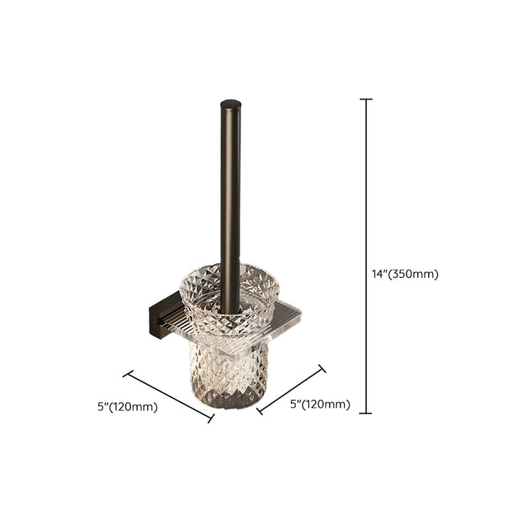 Lisslune | Black Bathroom Set Metallic & Acrylic Bathroom Accessory Set made of Stainless Steel Aluminium