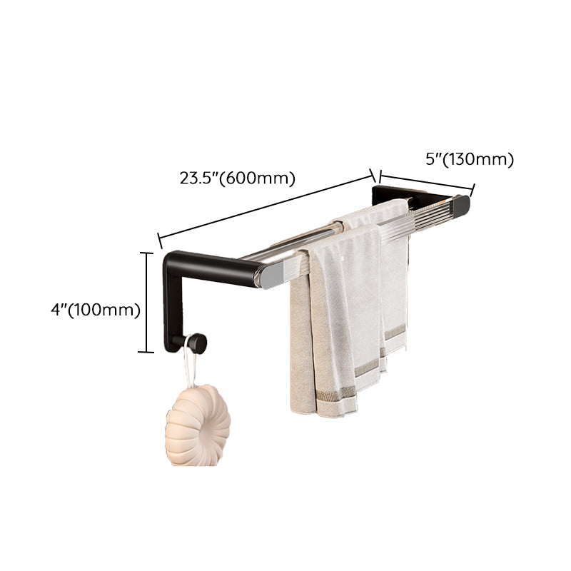 Lisslune | Black Bathroom Set Metallic & Acrylic Bathroom Accessories Set made of Stainless Steel Aluminium