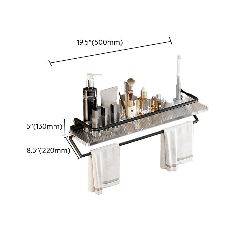 Lisslune | Black Bathroom Set Metallic & Acrylic Bathroom Accessory Set made of Stainless Steel Aluminium
