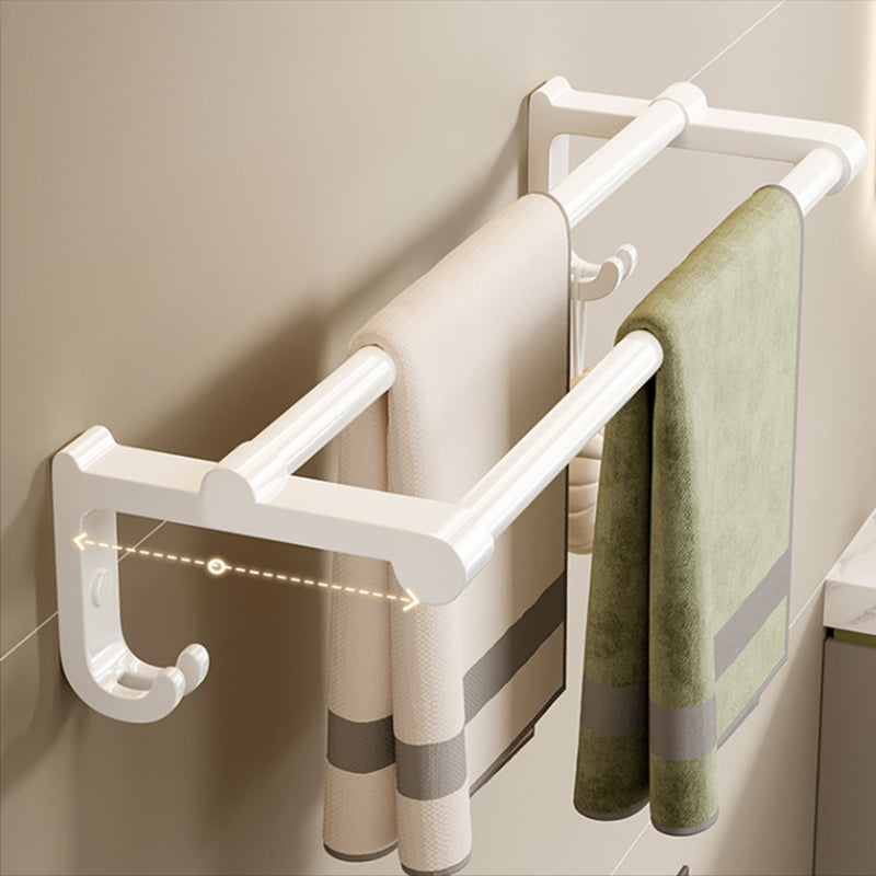 Lisslune | Contemporary bathroom accessory set made of matte stainless steel-aluminum with bathrobe hook/bath shelf