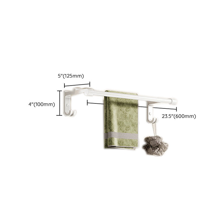Lisslune | Contemporary bathroom accessory set made of matte stainless steel-aluminum with bathrobe hooks/bath shelf
