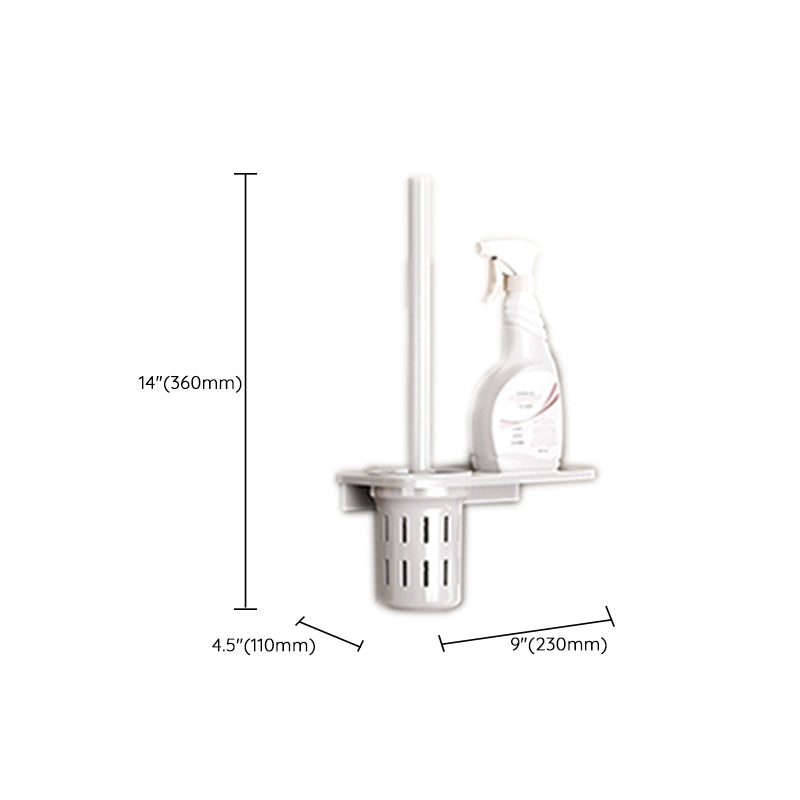 Lisslune | Contemporary bathroom accessory set made of matte stainless steel-aluminum with bathrobe hook/bath shelf