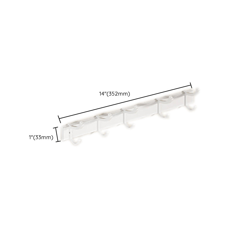 Lisslune | Contemporary bathroom accessory set made of matte stainless steel-aluminum with bathrobe hook/bath shelf