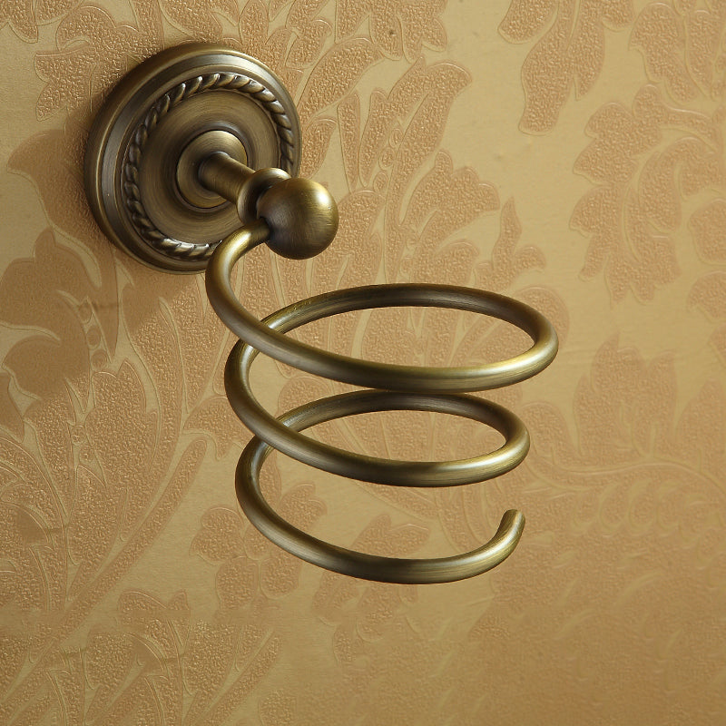 Lisslune | Worn Brass Traditional Bathroom Set with Bath Shelf/Paper Holder & Towel Bar