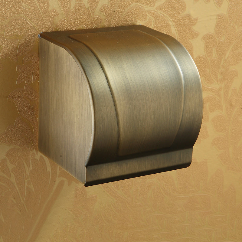 Lisslune | Worn Brass Traditional Bathroom Set with Bath Shelf/Paper Holder & Towel Bar