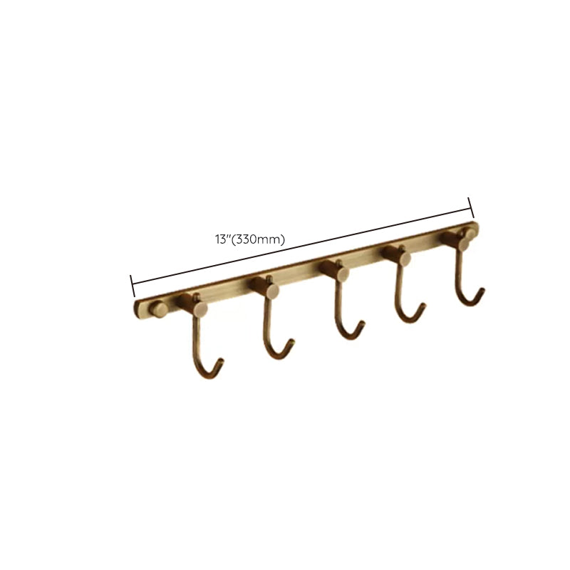 Lisslune | Worn Brass Traditional Bathroom Set with Bath Shelf/Paper Holder & Towel Bar