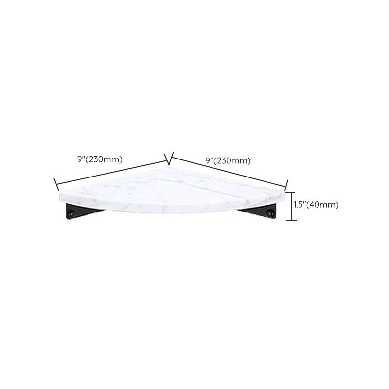 Lisslune | Matt Black Bathroom Accessory Set made of Metal & Marble with Bath Shelf/Towel Holder