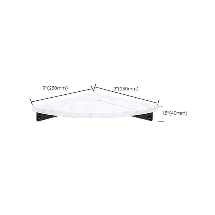 Lisslune | Matt Black Bathroom Accessory Set made of Metal & Marble with Bath Shelf/Towel Holder