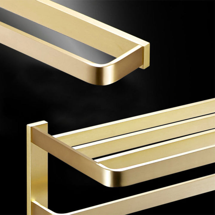 Lisslune | Brushed Brass Bathroom Hardware Set Retro Golden Bathroom Accessory Set