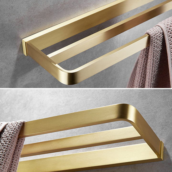 Lisslune | Brushed Brass Bathroom Hardware Set Retro Golden Bathroom Accessory Set