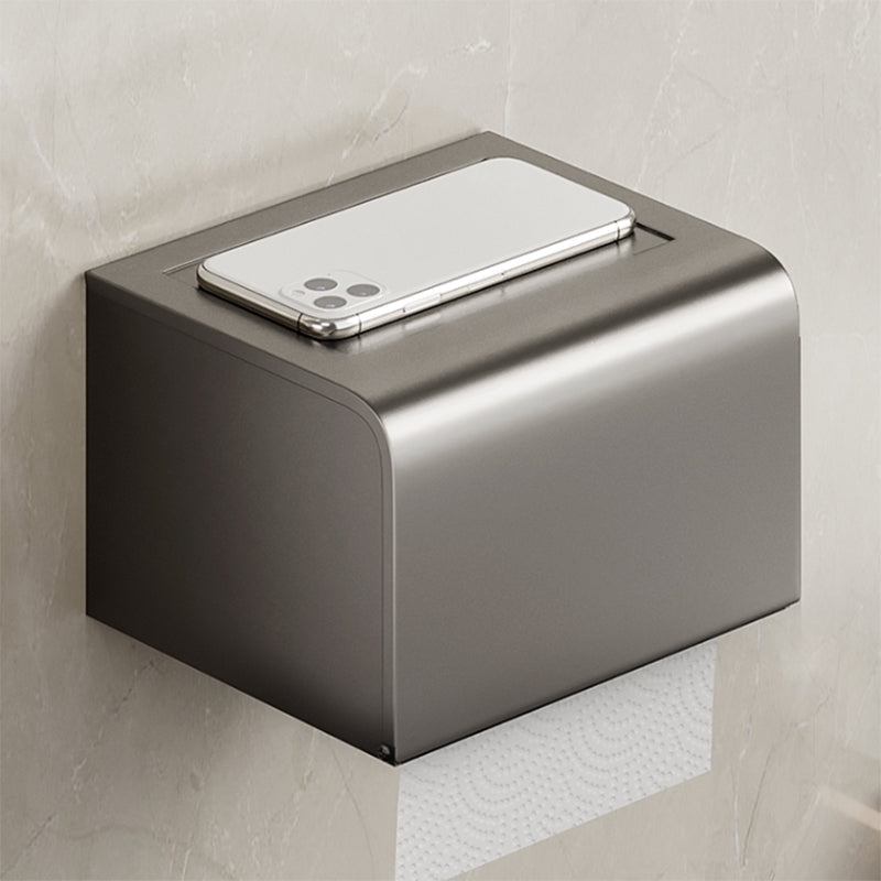 Lisslune | Contemporary bathroom accessory set made of matte stainless steel-aluminum with bathrobe hook/towel rail