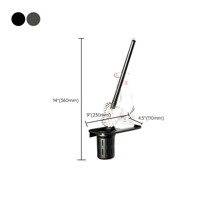 Lisslune | Contemporary bathroom accessory set made of matte stainless steel-aluminum with bathrobe hook/towel bar