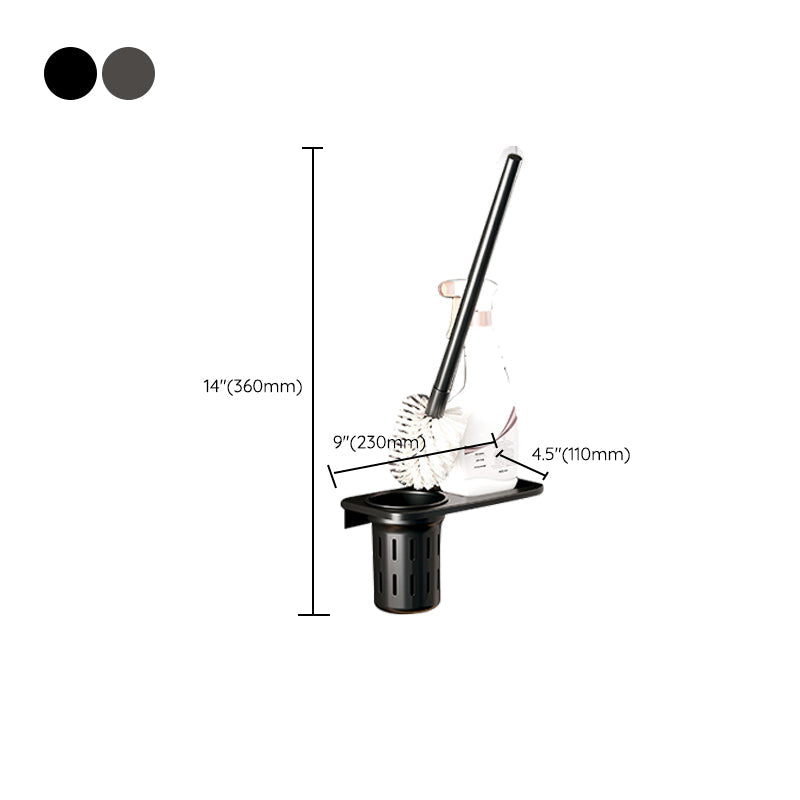 Lisslune | Contemporary bathroom accessory set made of matte stainless steel-aluminum with bathrobe hook/towel rail