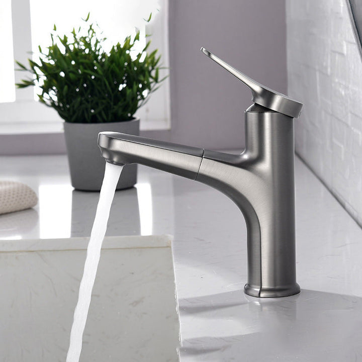 Lisslune | Basic Sink Faucet Brass Faucet Silver Centerset Sink Faucet