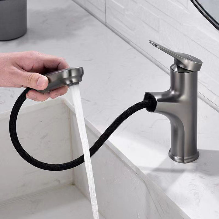 Lisslune | Basic Sink Faucet Brass Faucet Silver Centerset Sink Faucet