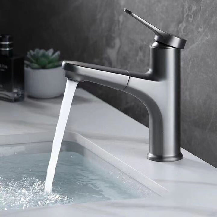 Lisslune | Basic Sink Faucet Brass Faucet Silver Centerset Sink Faucet