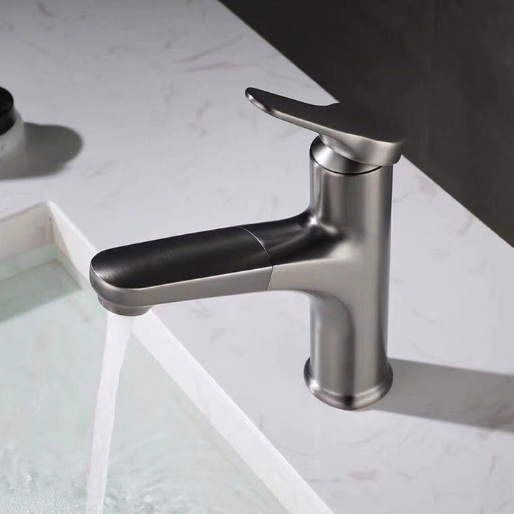 Lisslune | Basic Sink Faucet Brass Faucet Silver Centerset Sink Faucet