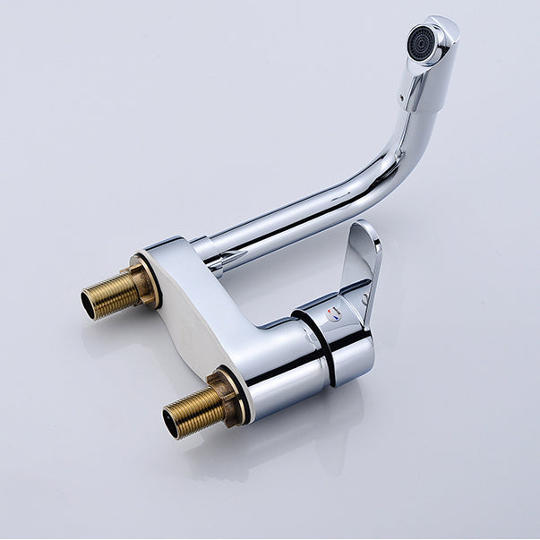 Lisslune | Chrome Round Washbasin Faucet with Swivel Spout for the Bathroom