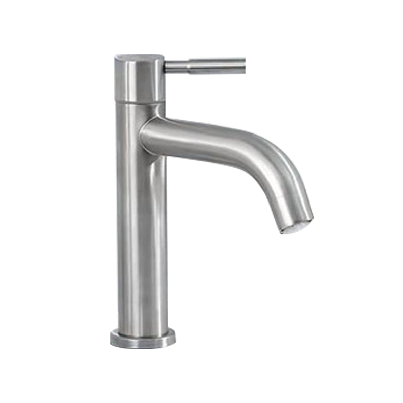 Lisslune | Stainless Steel Bathroom Faucet Chrome Lever Handle Sink Faucet with 1 Hole