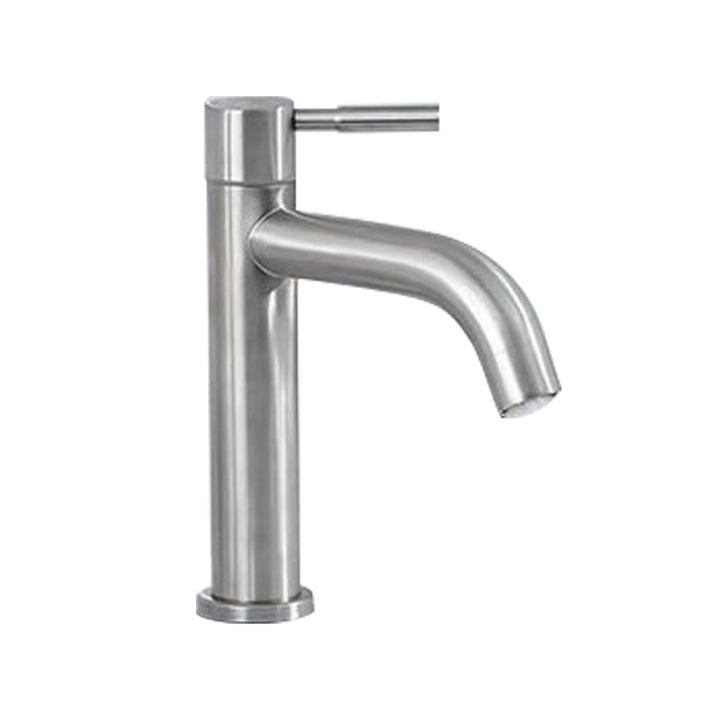 Lisslune | Stainless Steel Bathroom Faucet Chrome Lever Handle Sink Faucet with 1 Hole