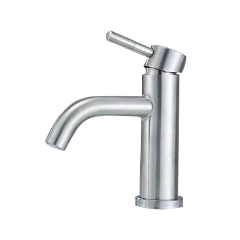 Lisslune | Stainless Steel Bathroom Faucet Chrome Lever Handle Sink Faucet with 1 Hole