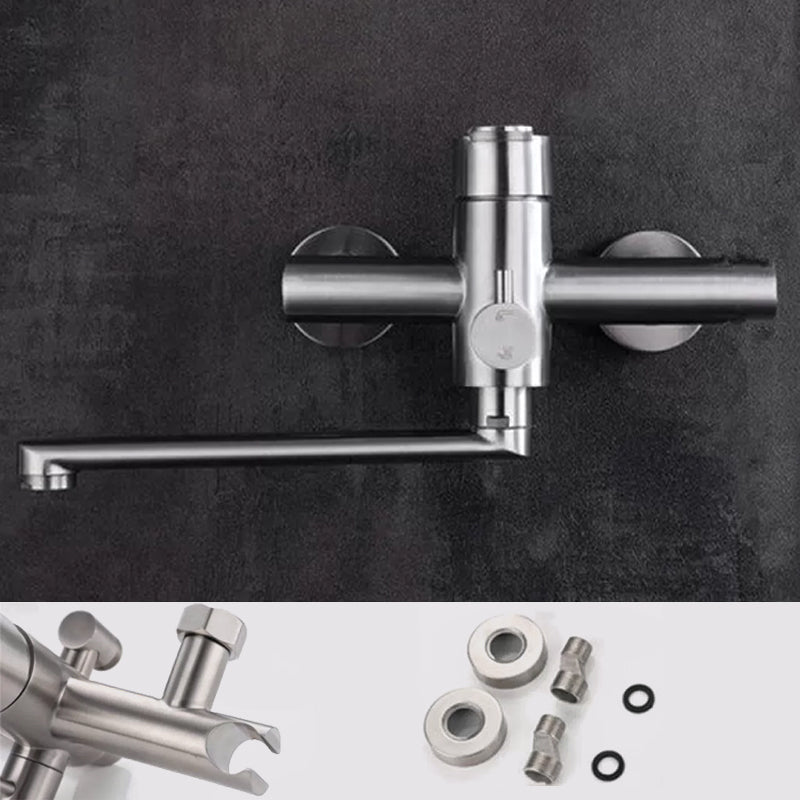 Lisslune | Wall-mounted metal bathtub filling low arch swivel bathtub mixer