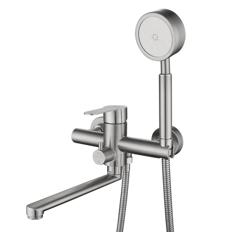 Lisslune | Wall-mounted metal bathtub filling low arch swivel bathtub mixer