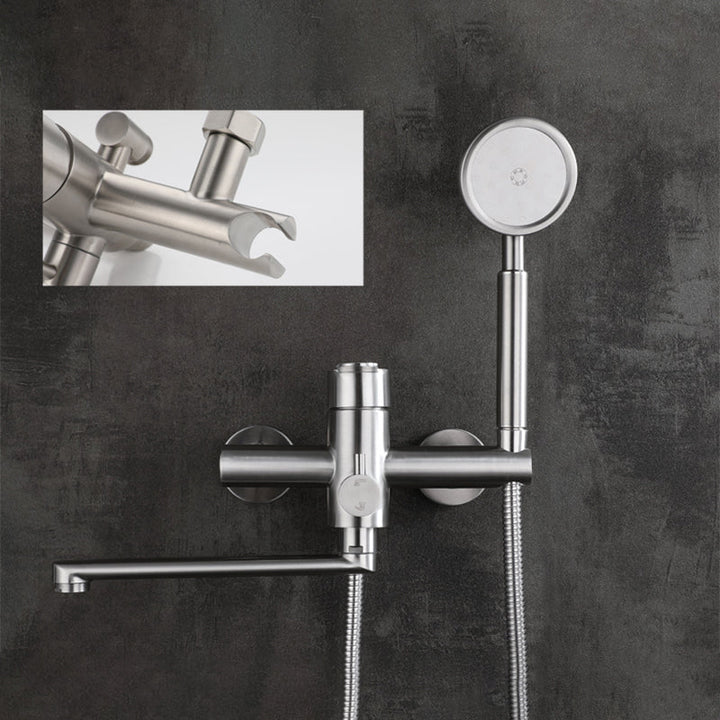 Lisslune | Wall-mounted metal bathtub filling low arch swivel bathtub mixer