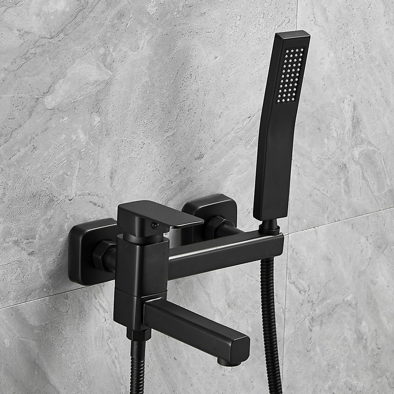 Lisslune | Wall-mounted metal bathtub faucet low arc swivel bathroom faucet