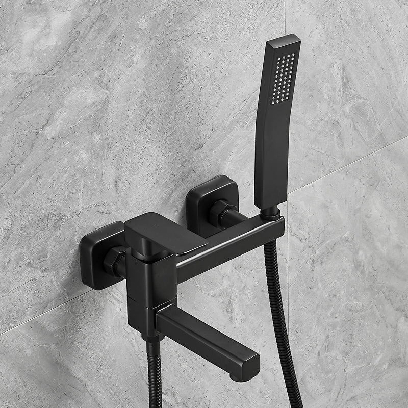 Lisslune | Wall-mounted metal bathtub faucet low arc swivel bathroom faucet