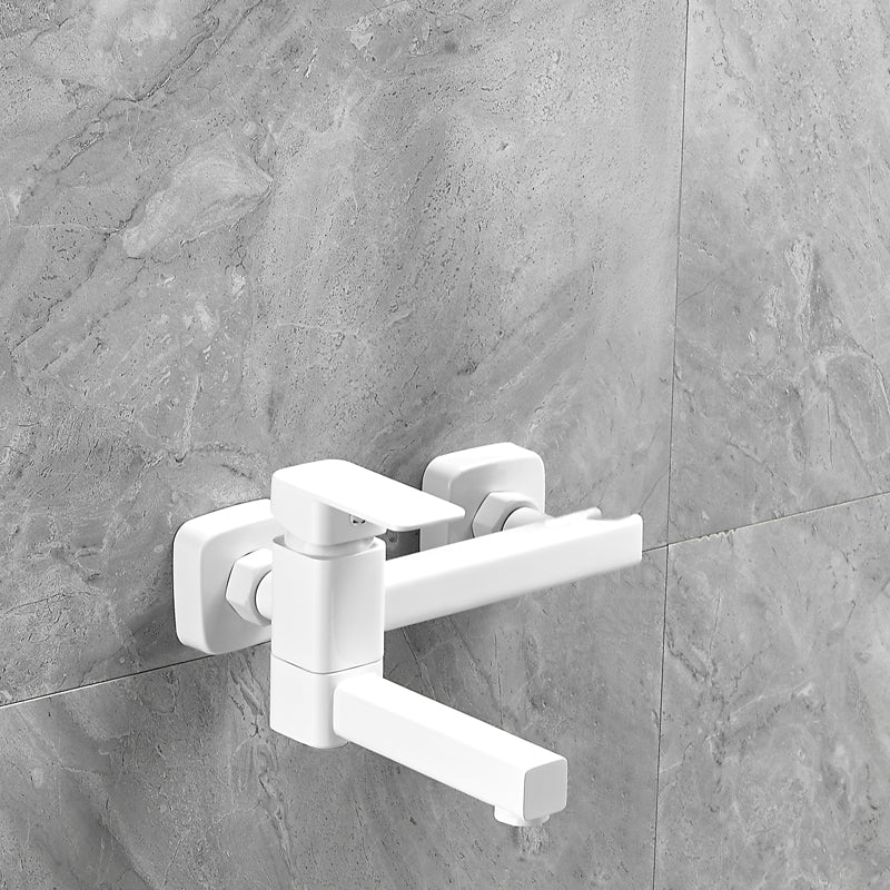 Lisslune | Wall-mounted metal bathtub faucet low arc swivel bathroom faucet