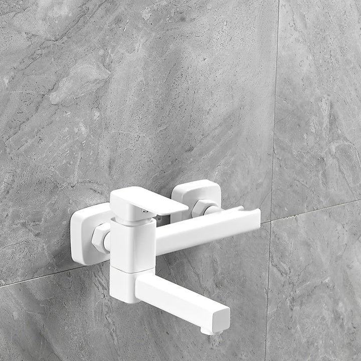 Lisslune | Wall-mounted metal bathtub faucet low arc swivel bathroom faucet